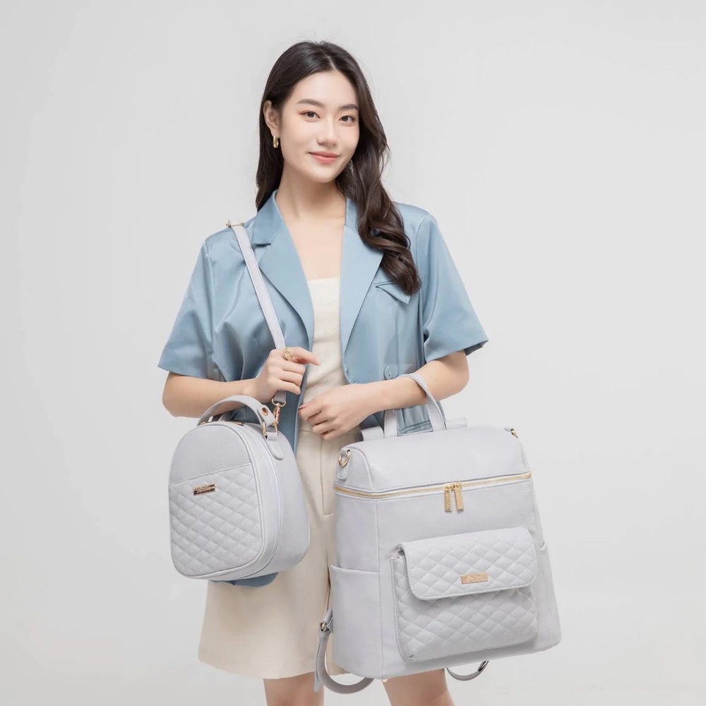 LULI BEBE MONACO SNACK BAG STONE GREY - Picture 11 of 16